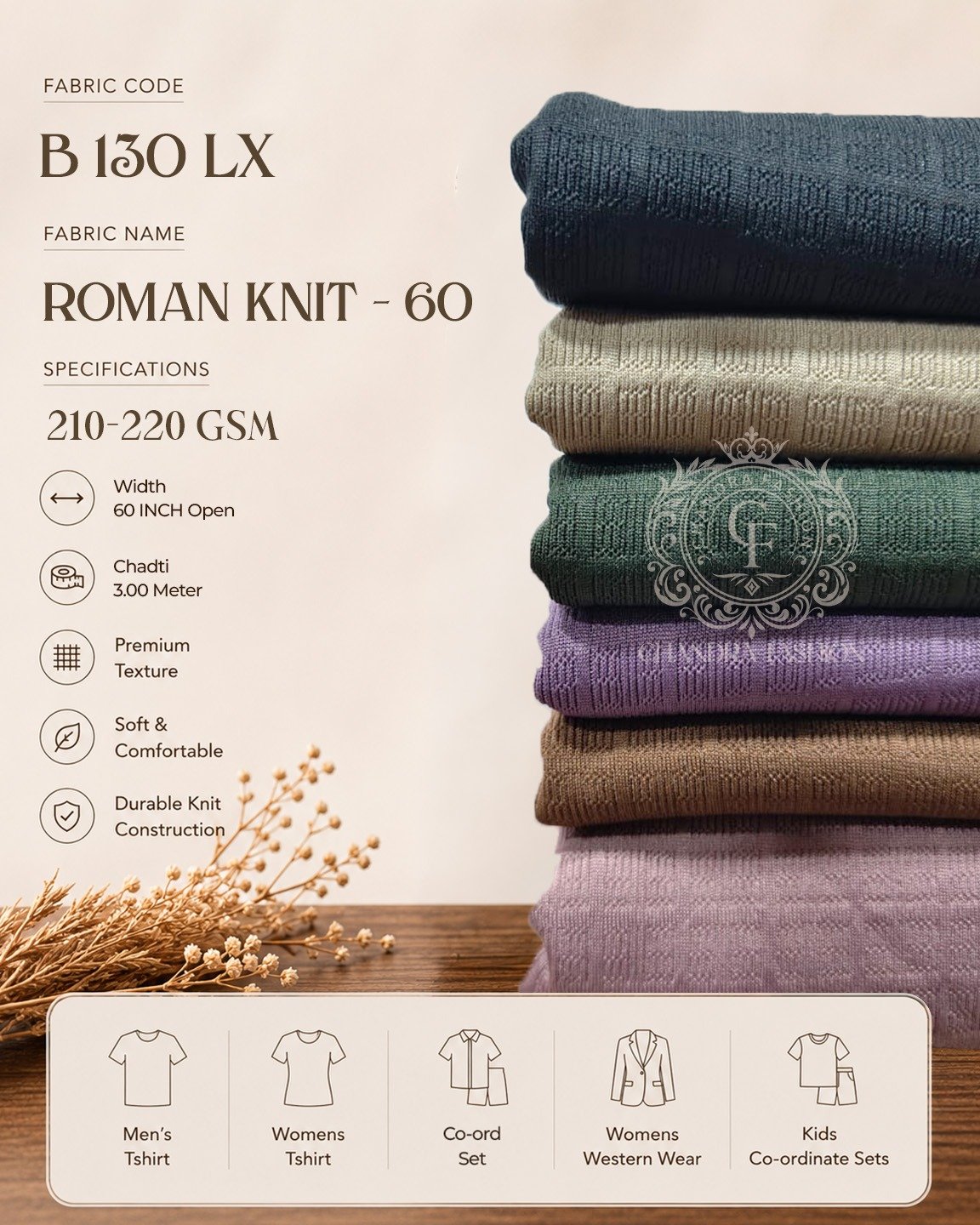 Roman Knitted Fabric - 60